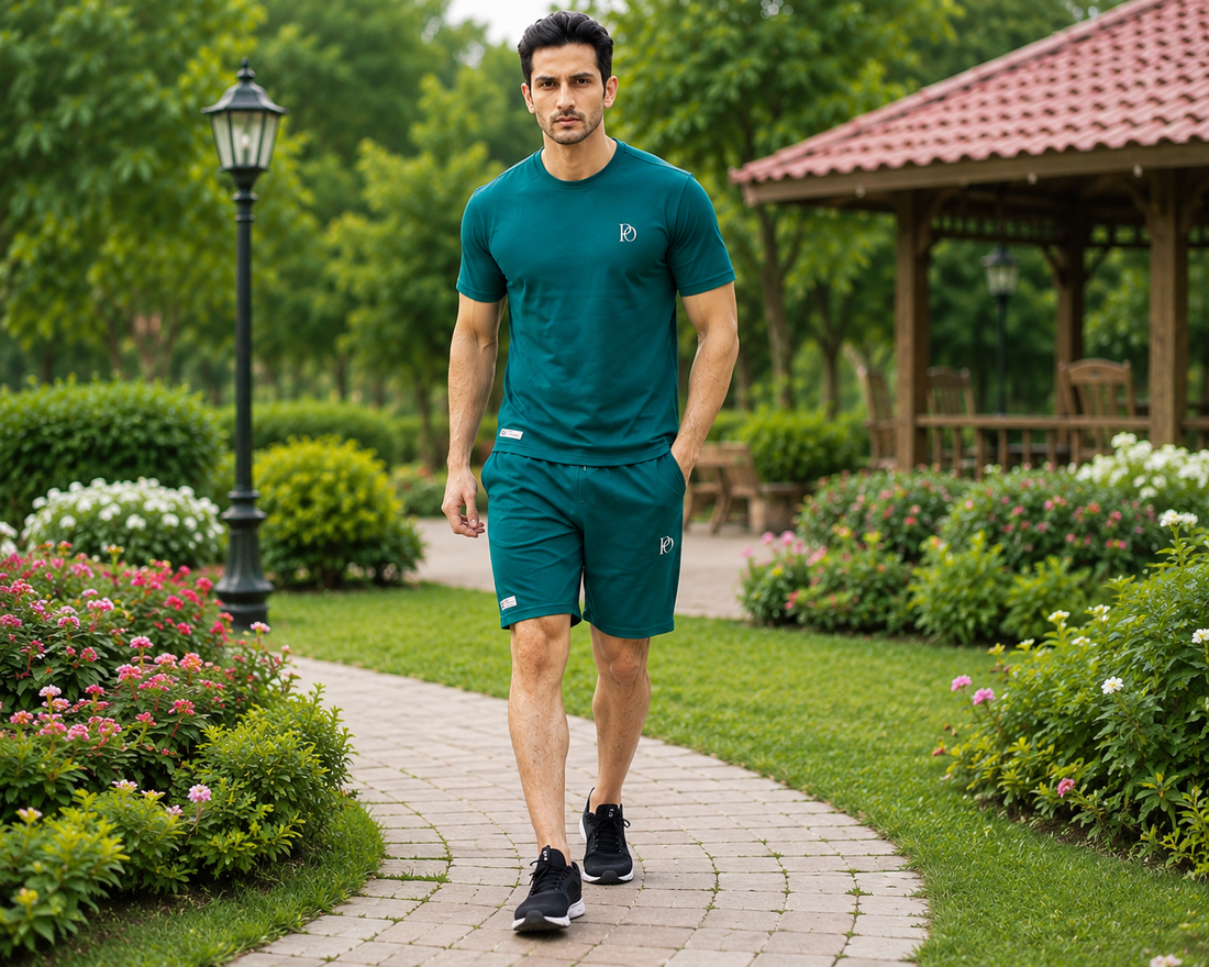Bareezo Zink Colour Men’s Nikker Shirt Set – Premium
