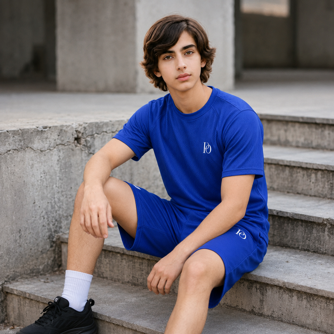 Bareezo Royal Blue Kids’s Nikker Shirt Set – Premium Summer