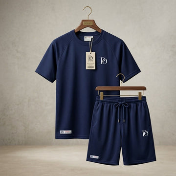Bareezo Navy Blue Men’s Nikker Shirt Set – Premium